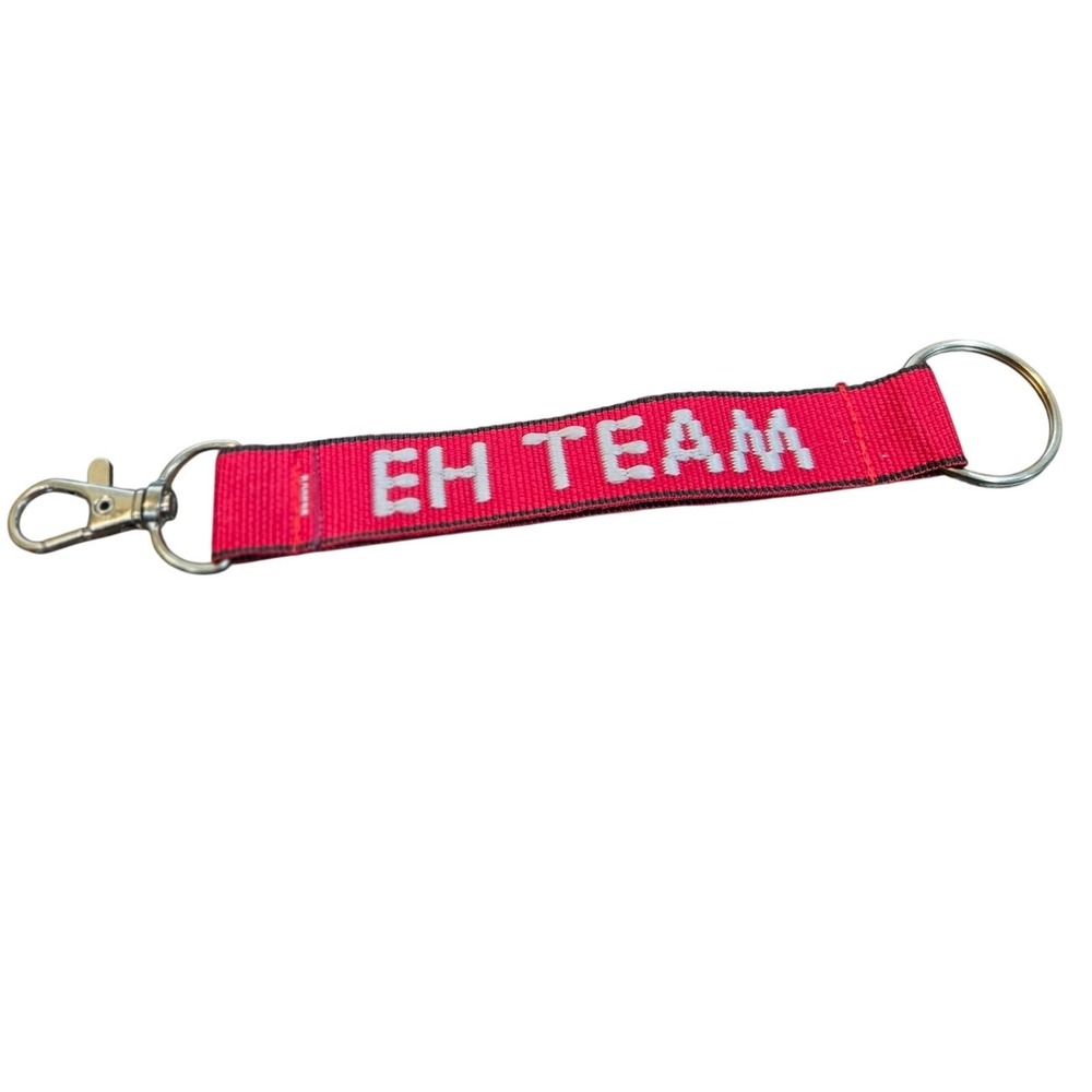 Eh Team Canadian Keychain Embroidered Double Sided Keyring Fob